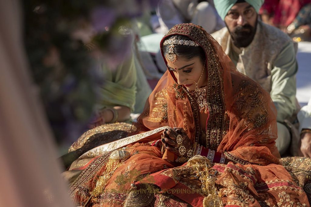 sikh indian bride 1024x683 - Outdoor Sikh wedding ceremony in Italy