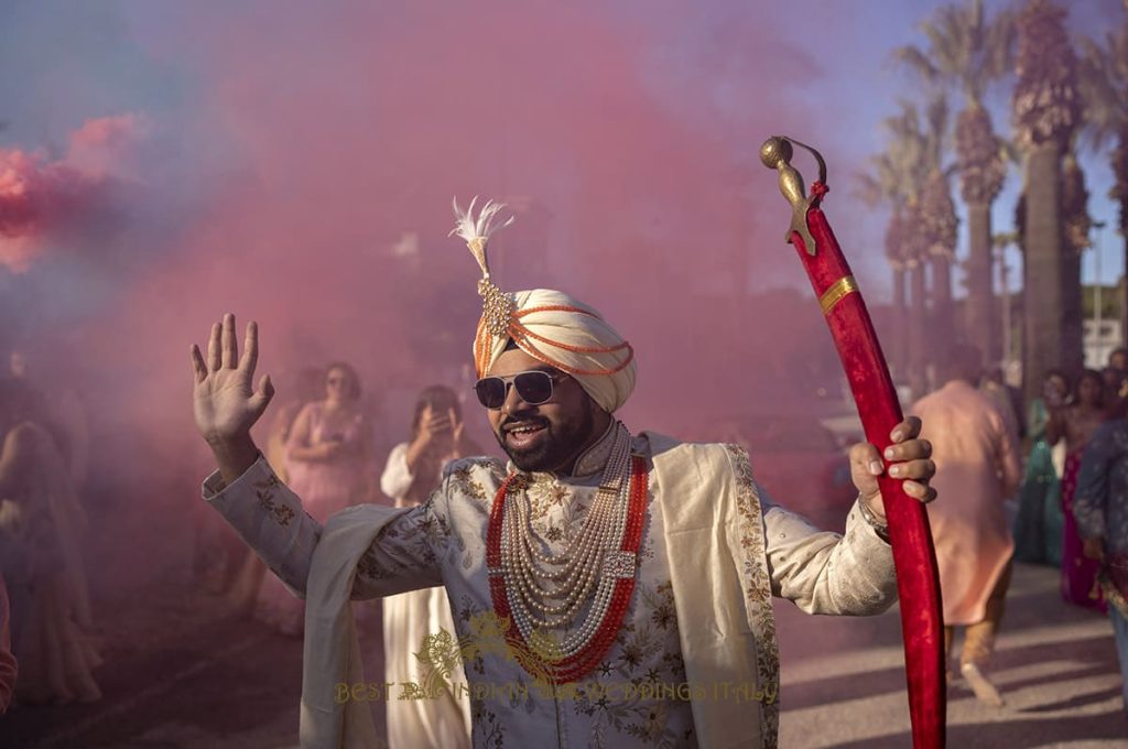 sikh kirpan groom italy 1024x680 - Outdoor Sikh wedding ceremony in Italy