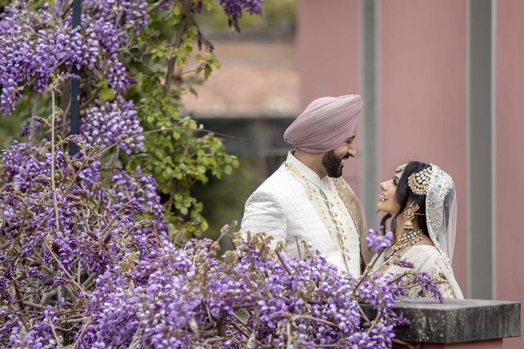 blooming wisteria wedding photo italy 1024x683 - Elegant Sikh wedding ceremony in the countryside of Italy