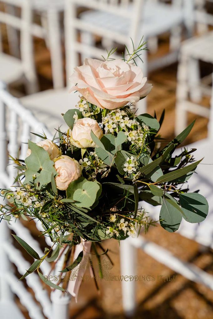 floral chair decoration 683x1024 - Romantic legal wedding in a beautiful castle in Italy