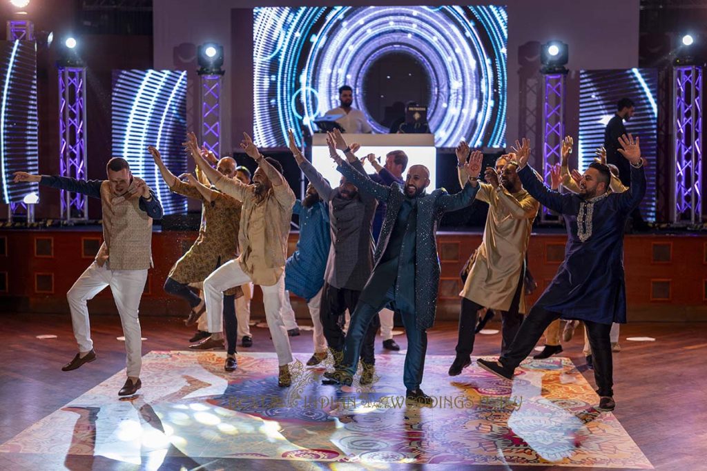 groomsmen dancing performance 1024x683 - Sikh pre-wedding events in Italy with a wow-factor