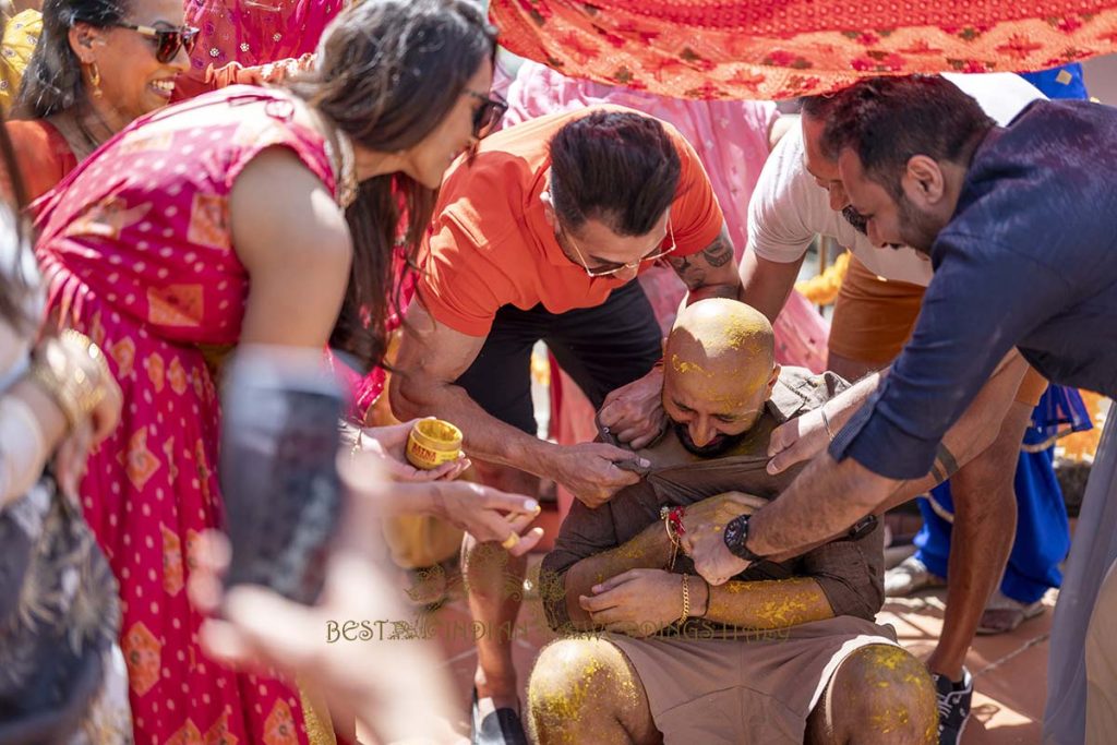 haldi sikh groom italy 1024x683 - Sikh pre-wedding events in Italy with a wow-factor