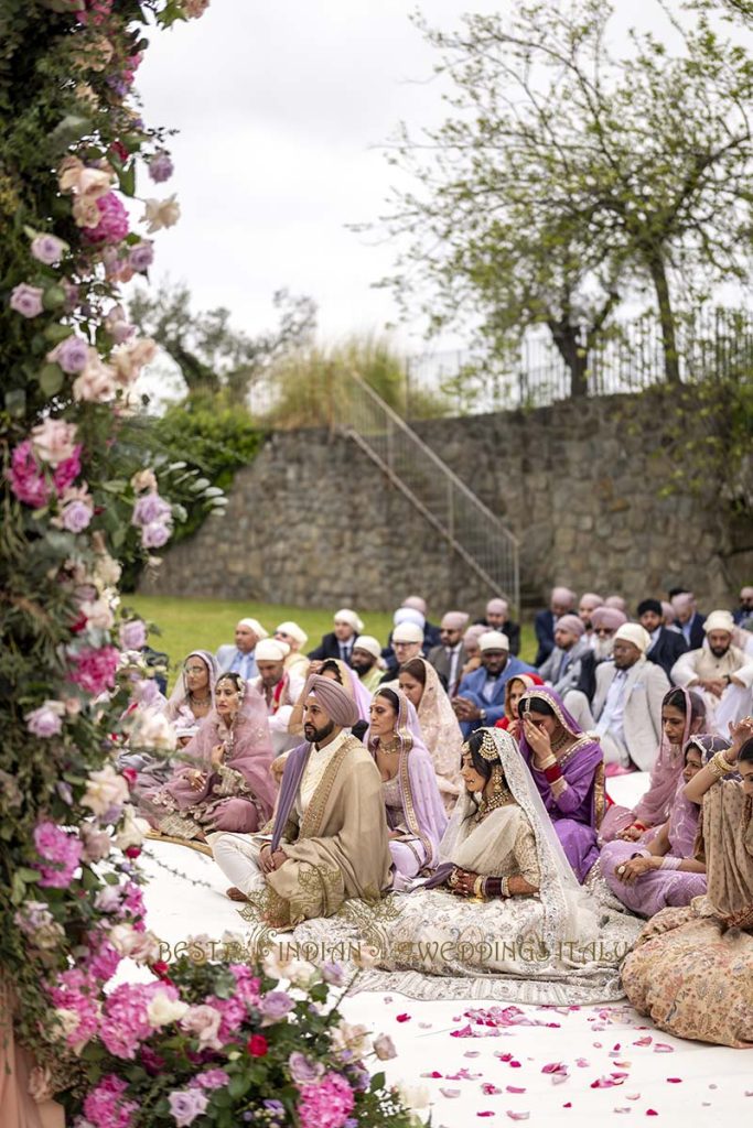 indian wedding decor setup italy 683x1024 - Elegant Sikh wedding ceremony in the countryside of Italy