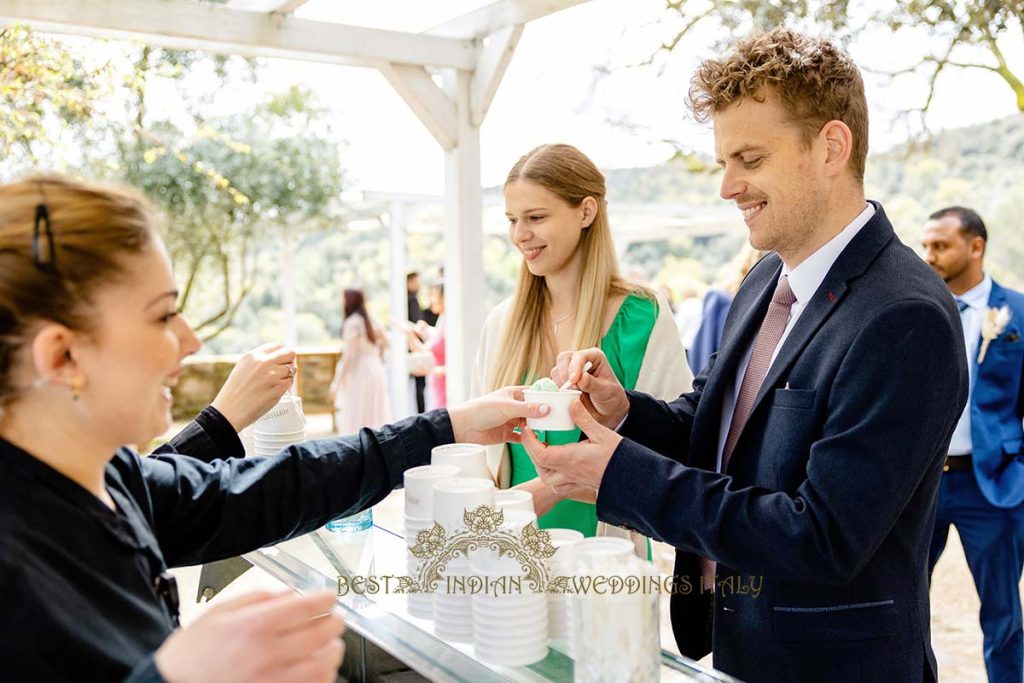 italian ice cream wedding 1024x683 - Romantic legal wedding in a beautiful castle in Italy