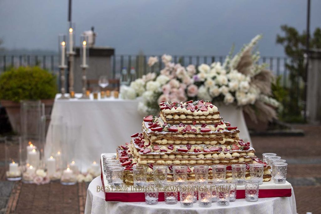 italian wedding cake 1024x683 - Elegant Sikh wedding ceremony in the countryside of Italy