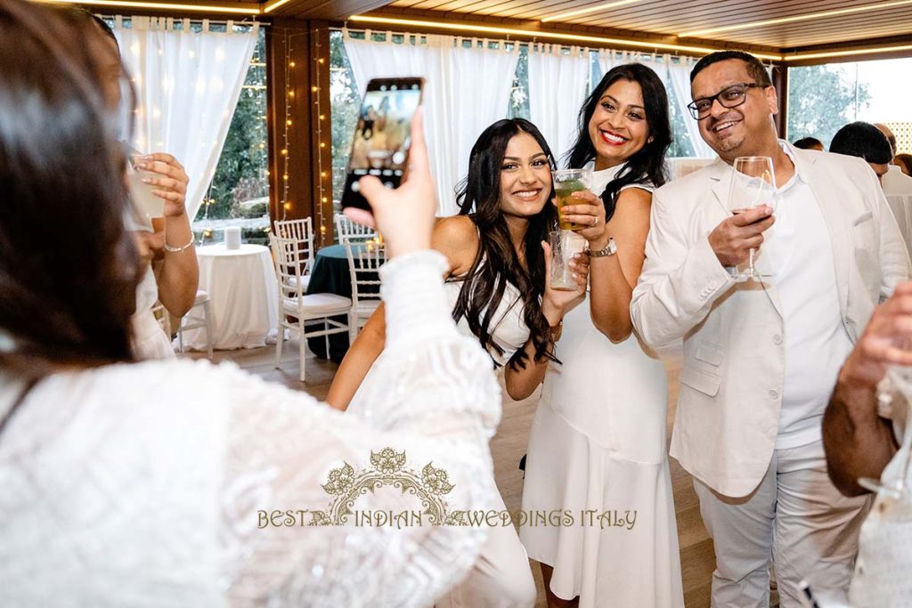 white welcome party italy 1024x683 - Romantic legal wedding in a beautiful castle in Italy