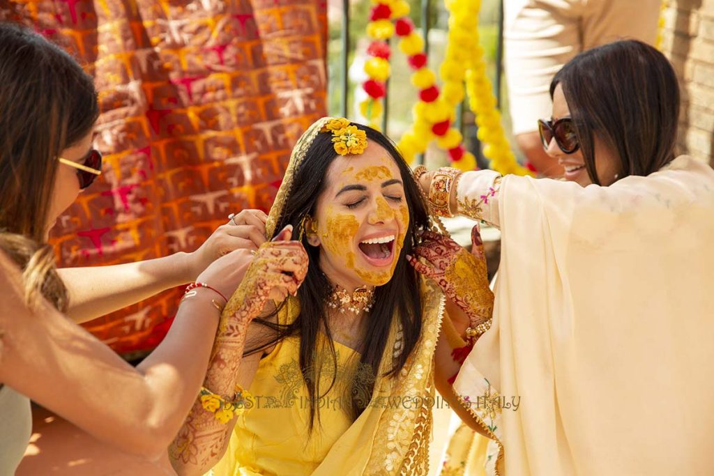 yellow haldi event italy 1024x683 - Sikh pre-wedding events in Italy with a wow-factor