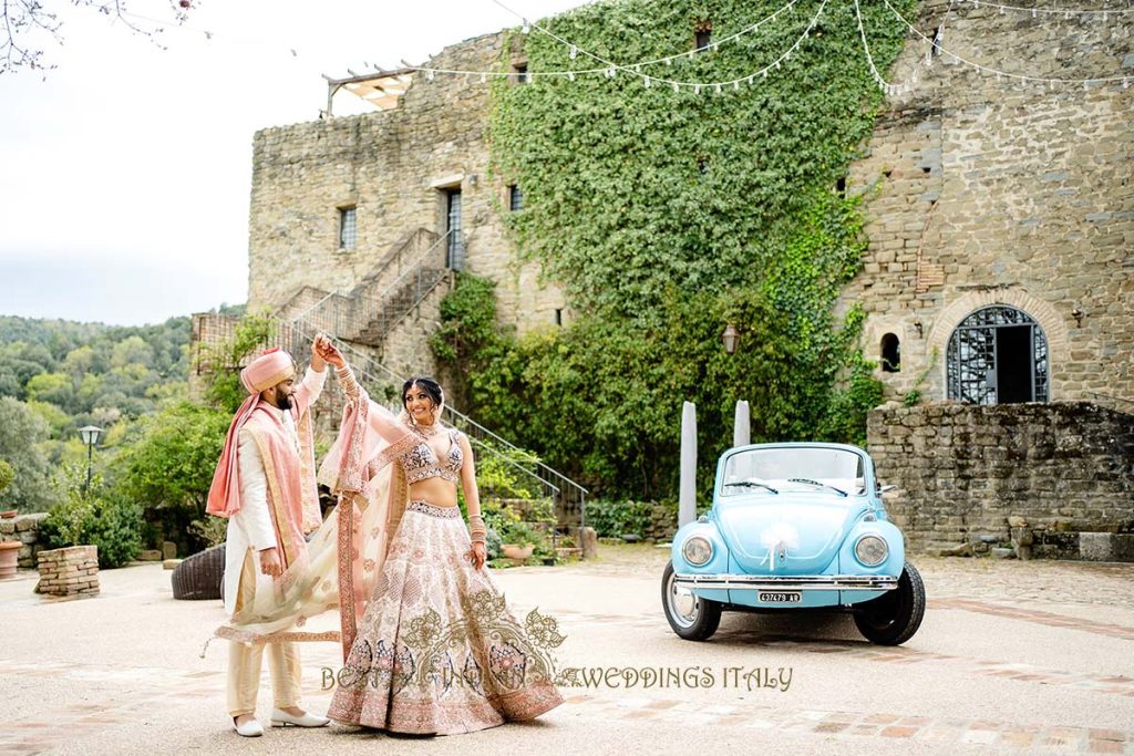 castle indian wedding italy 1024x683 - Beautyful Hindu wedding in Italy despite the bad weather