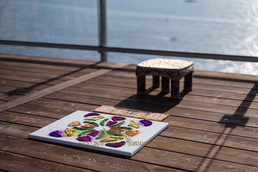 maiyan on the sea 1024x683 - Sikh pre-wedding event with the backdrop of the crystalline sea