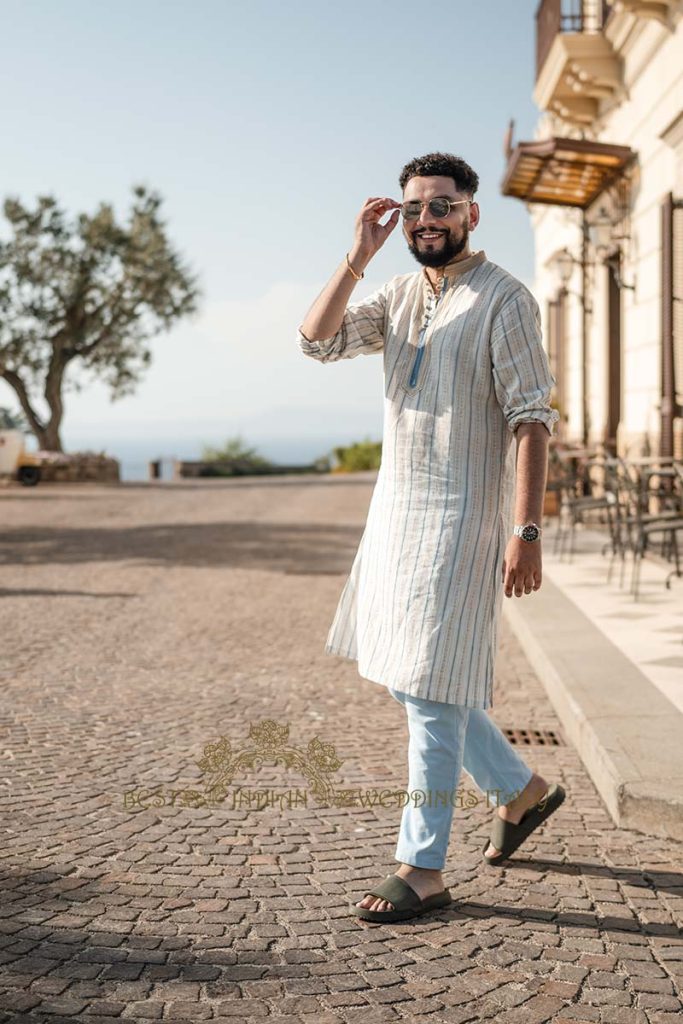 sikh groom sorrento 683x1024 - Sikh pre-wedding event with the backdrop of the crystalline sea