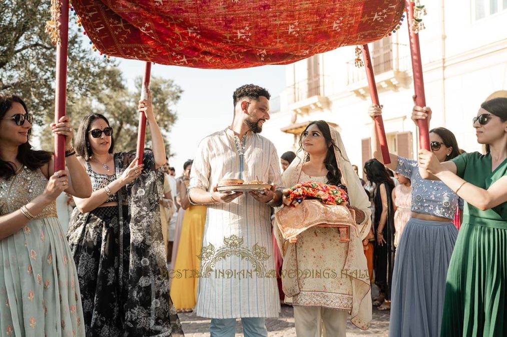 sikh bride groom pre-wedding event italy