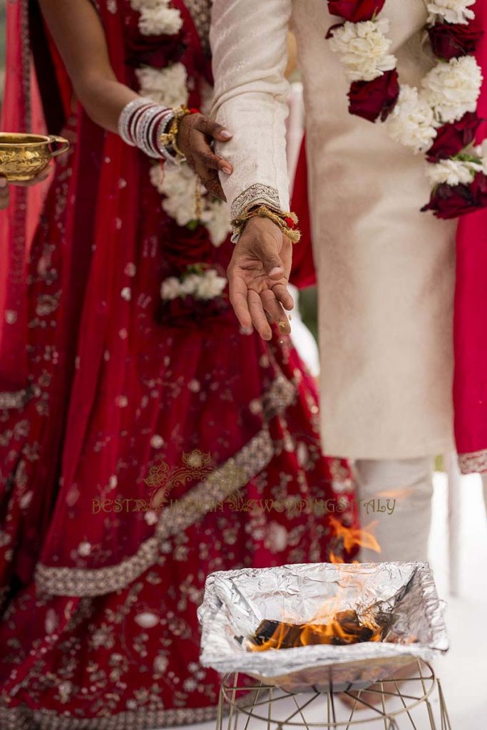 hindu wedding ritual italian venue 683x1024 - Romantic Hindu Wedding in an Italian Castle: A Serene Union in Umbria