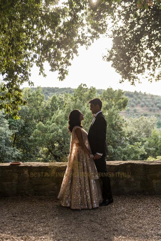 indian couple wedding photoshoot italy 684x1024 - Romantic Hindu Wedding in an Italian Castle: A Serene Union in Umbria