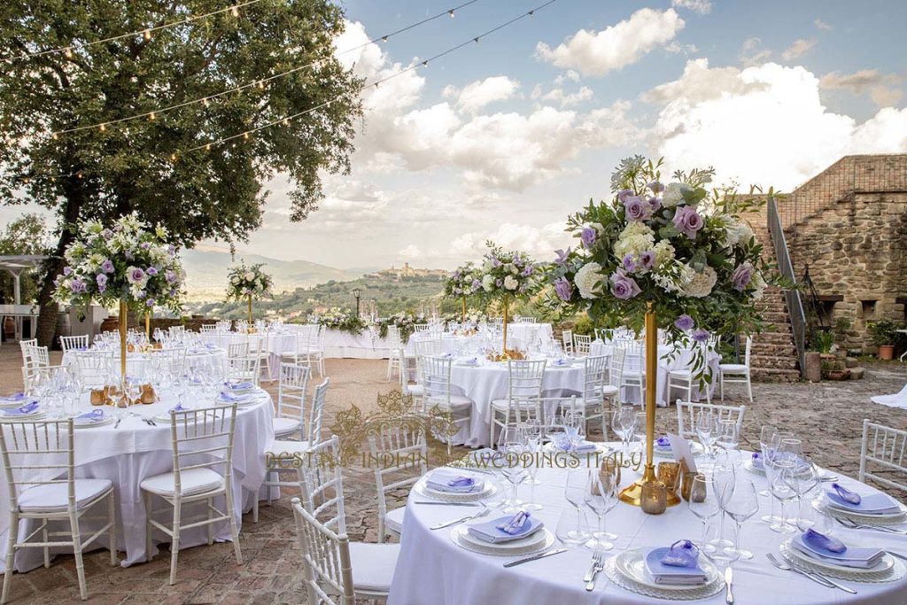 indian wedding reception castle italy 1024x683 - Romantic Hindu Wedding in an Italian Castle: A Serene Union in Umbria