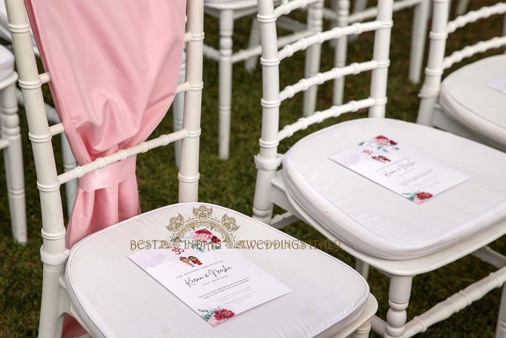 wedding program indian italy 1024x683 - Romantic Hindu Wedding in an Italian Castle: A Serene Union in Umbria