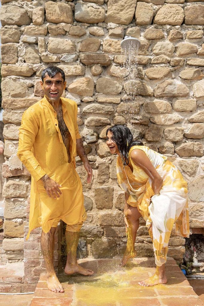 haldi yellow paste italy 683x1024 - Relaxing Indian pre-wedding events in the heart of Italy